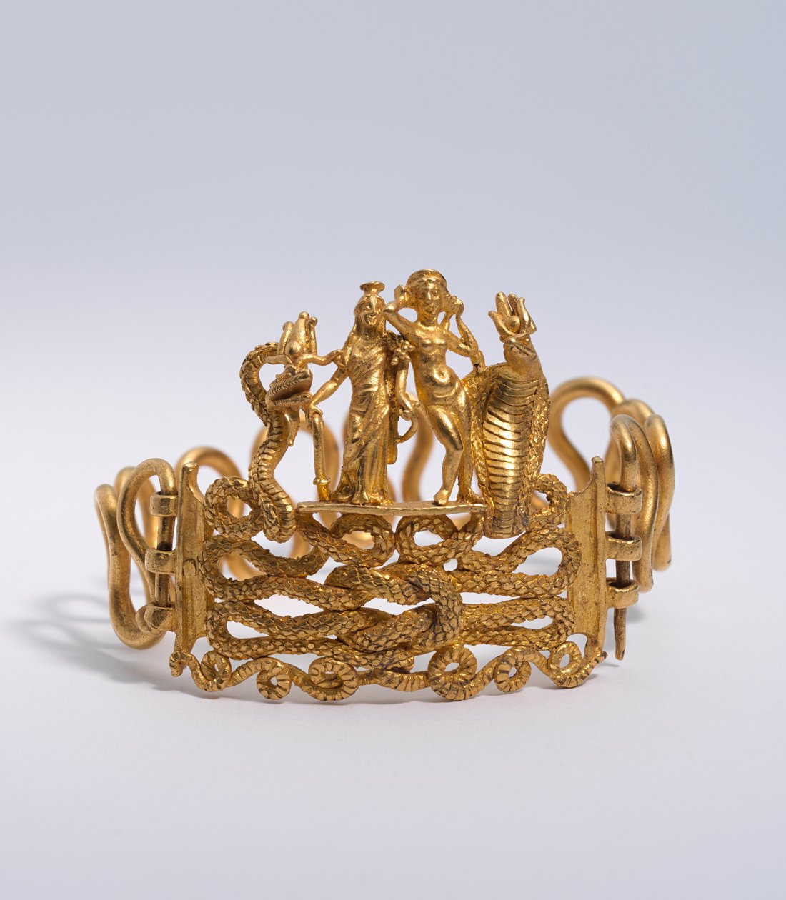 Armbånd med Agathodaimon, Isis-Tyche, Aphrodite og Terenouthis av Roman Period Egyptian
