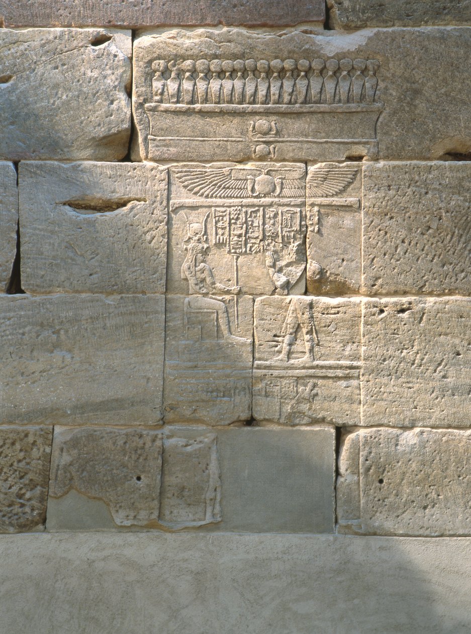Relieff fra Dendur-tempelet, ca. 10 f.Kr. (eolisk sandstein) av Roman Period Egyptian