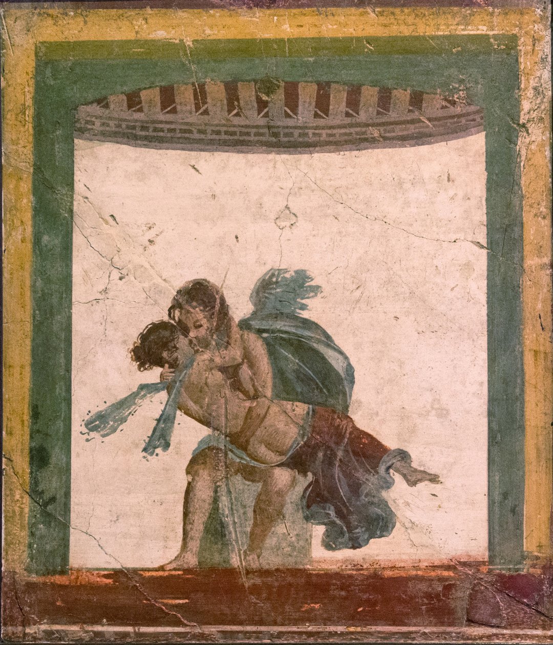 Amor og Psyche, 1. H. 1. århundre. AD. av Roman Pompeian wall painting.