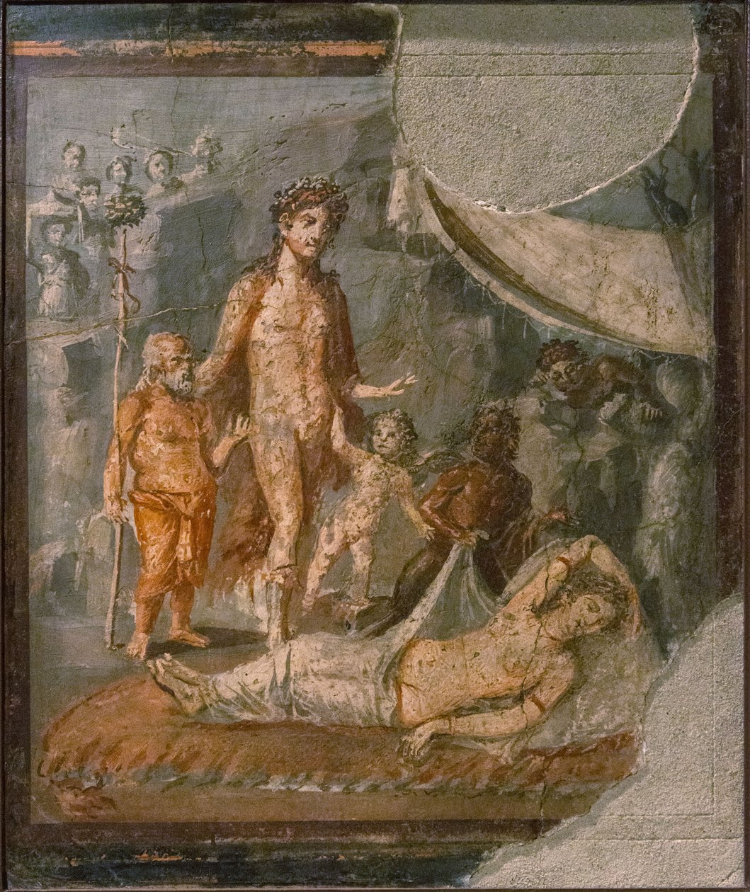 Ariadne forlatt av Theseus på Naxos, 1. H. 1. århundre. AD. av Roman Pompeian wall painting.
