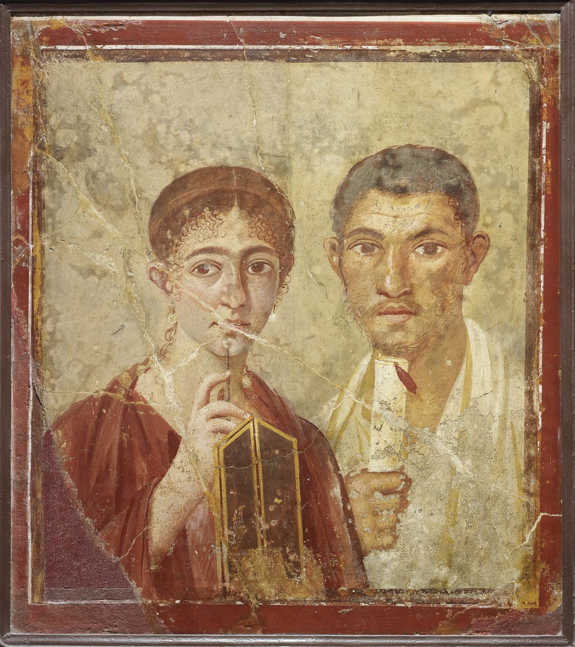 Portrett av bakeren Terentius Neo og hans kone av Roman Pompeian wall painting