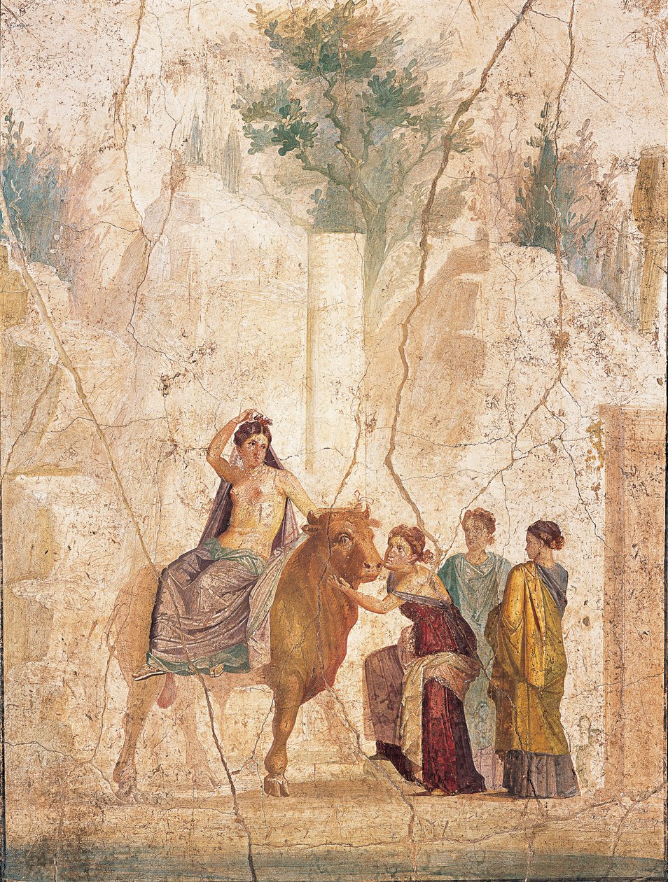 The Rape of Europa, 1. H. 1. århundre. AD. av Roman Pompeian wall painting.