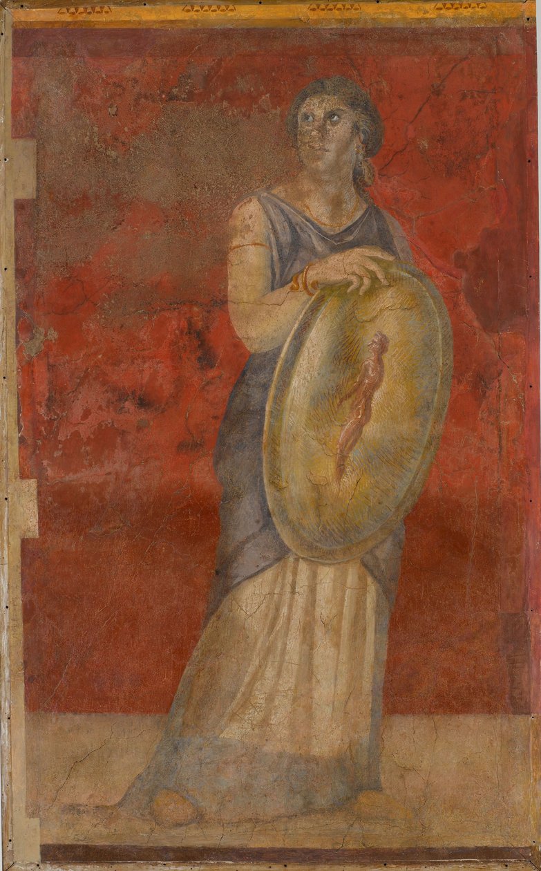 Stående kvinne som holder et skjold, ca. 50–40 f.Kr. av Roman Republican Period