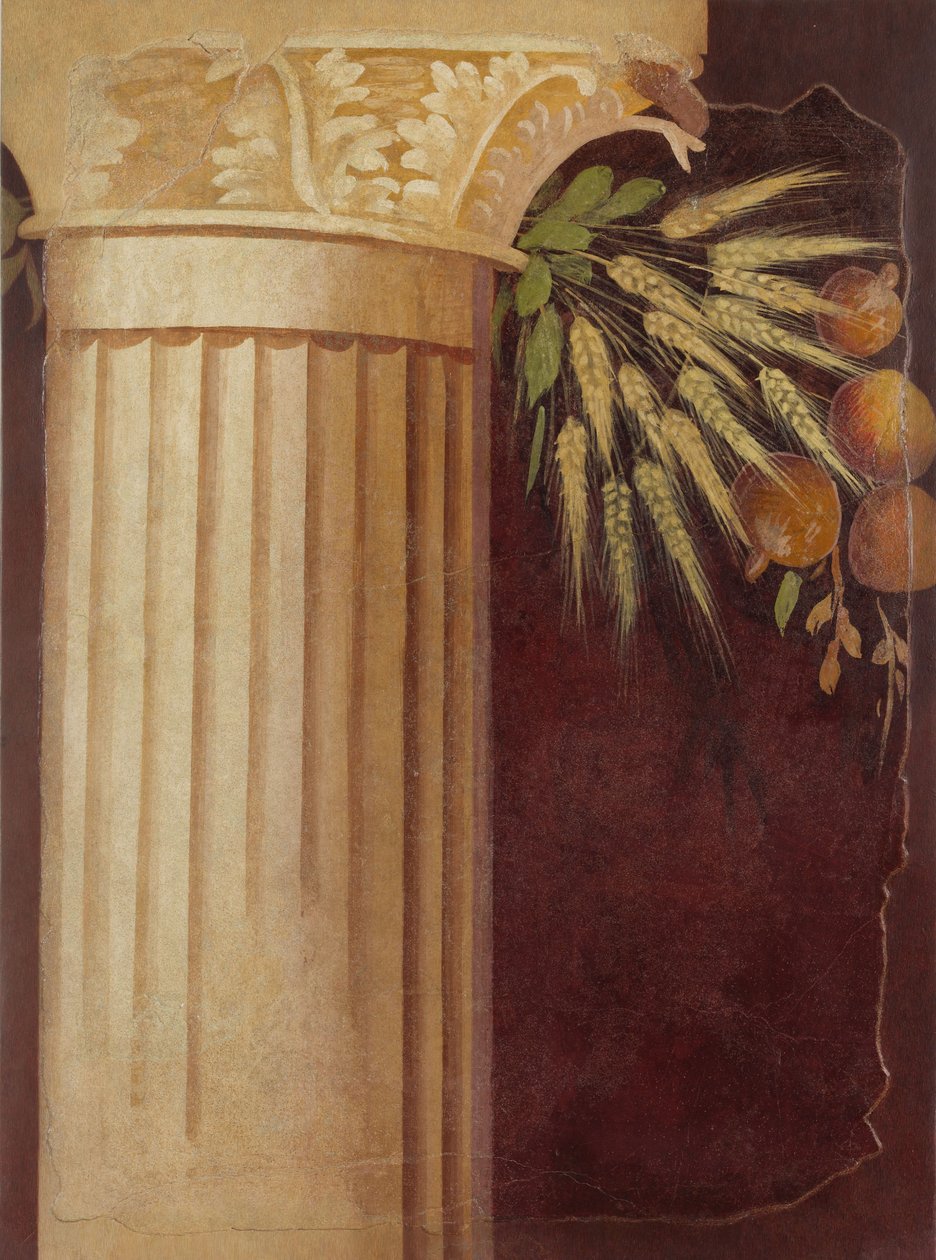 Veggmalerifragment fra peristylen til en villa ved Boscoreale, ca. 50–40 f.Kr. av Roman Republican Period