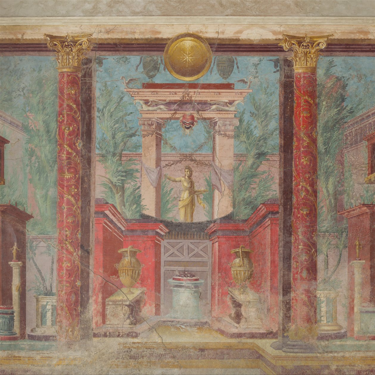 Veggmaleri fra kupeen til en villa i Boscoreale, ca. 50-40 f.Kr. av Roman Republican Period