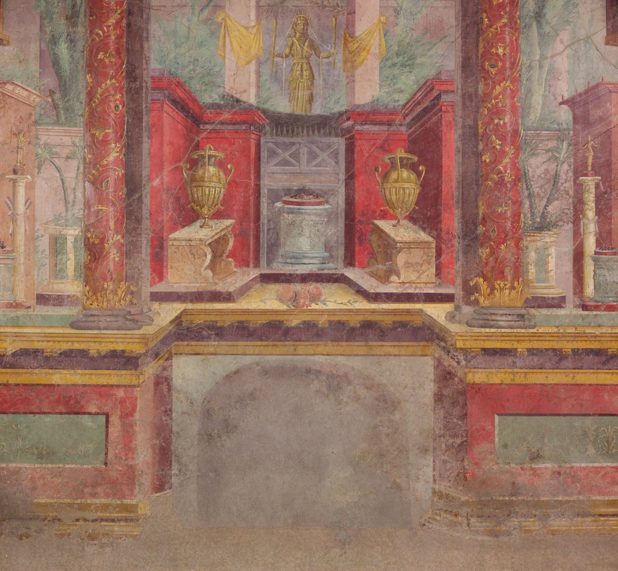 Veggmaleri fra kupeen til en villa i Boscoreale, ca. 50-40 f.Kr. av Roman Republican Period
