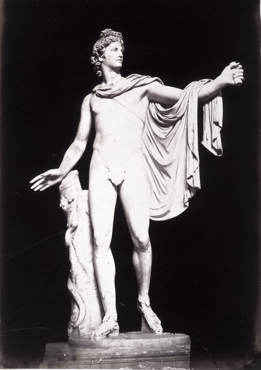 Apollo Belvedere, kopi av en gresk original fra 400-tallet f.Kr., før fjerning av tidligere restaureringer (marmor) av Roman Roman