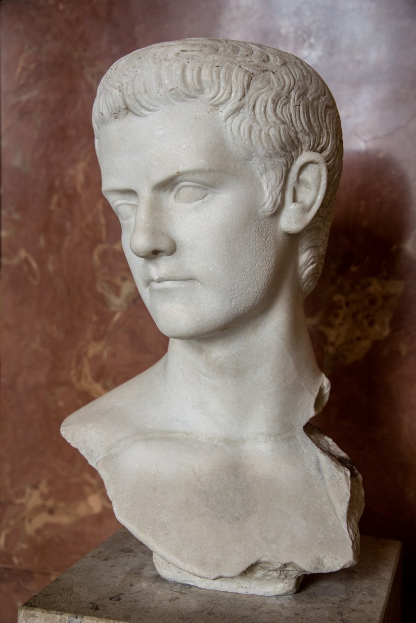 Art Roma byste av keiser Caligula (12 - 41 e.Kr.) Marmor av Roman Roman
