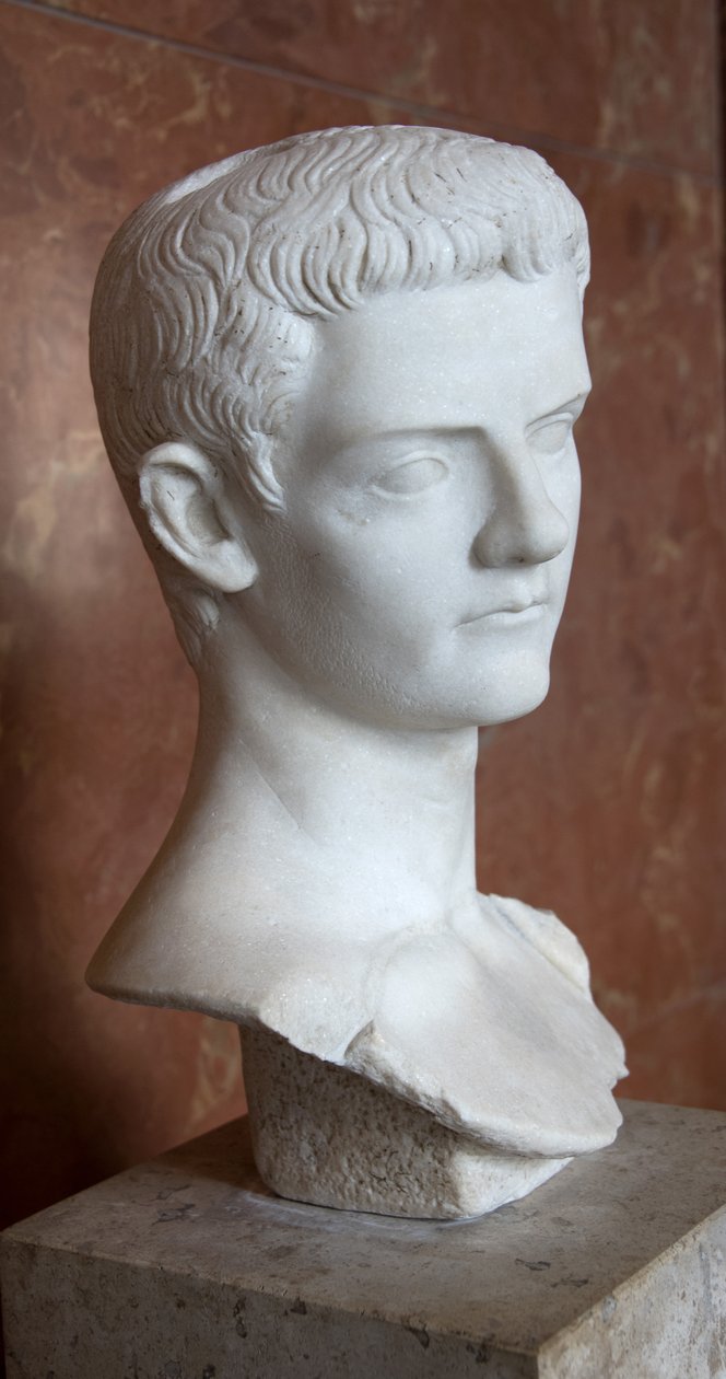 Art Roma byste av keiser Caligula (12 - 41 e.Kr.) Musee du Louvre i marmor. av Roman Roman