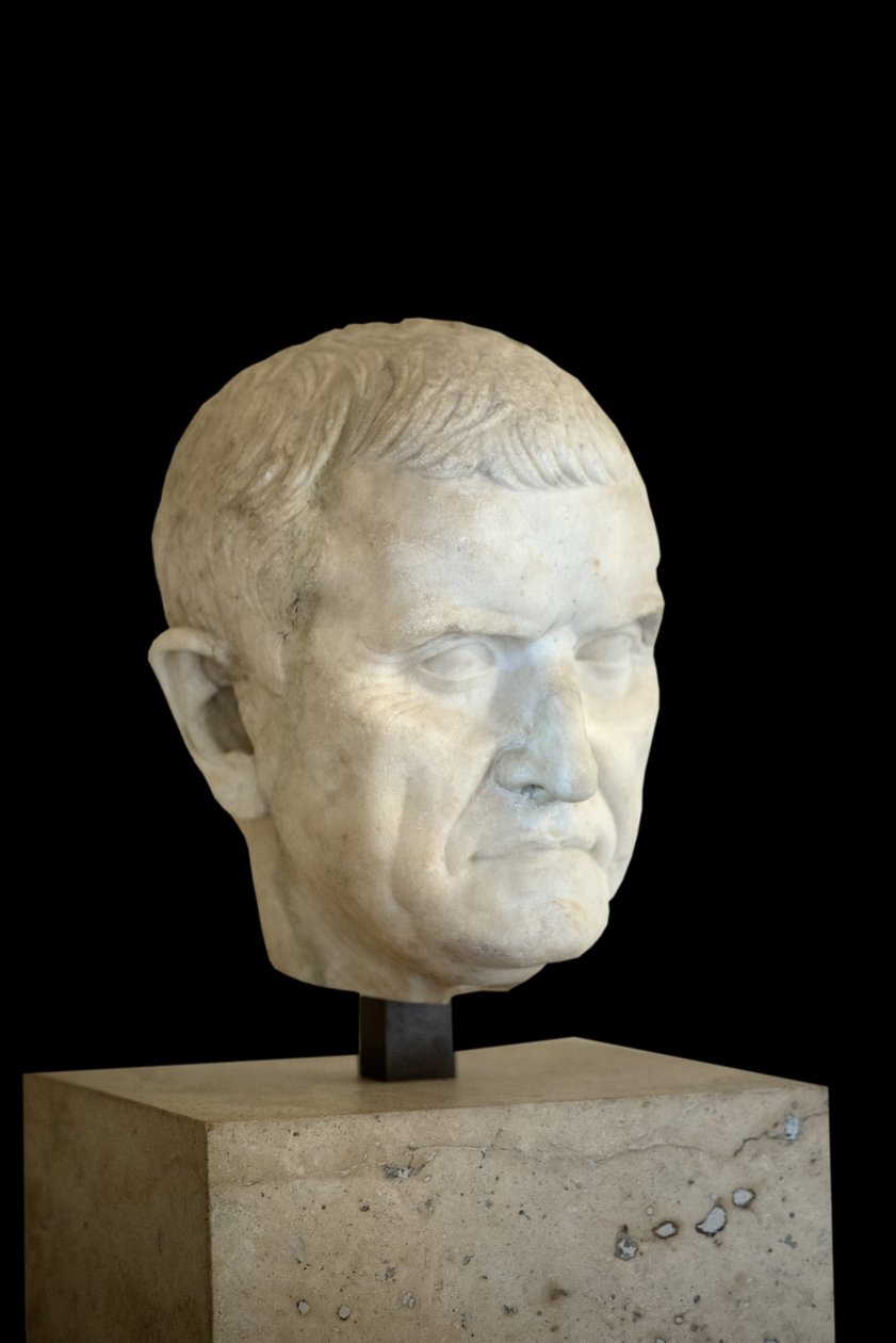 Art Rome Fragment av en statue, portrett av en ukjent (marmor av Roman Roman