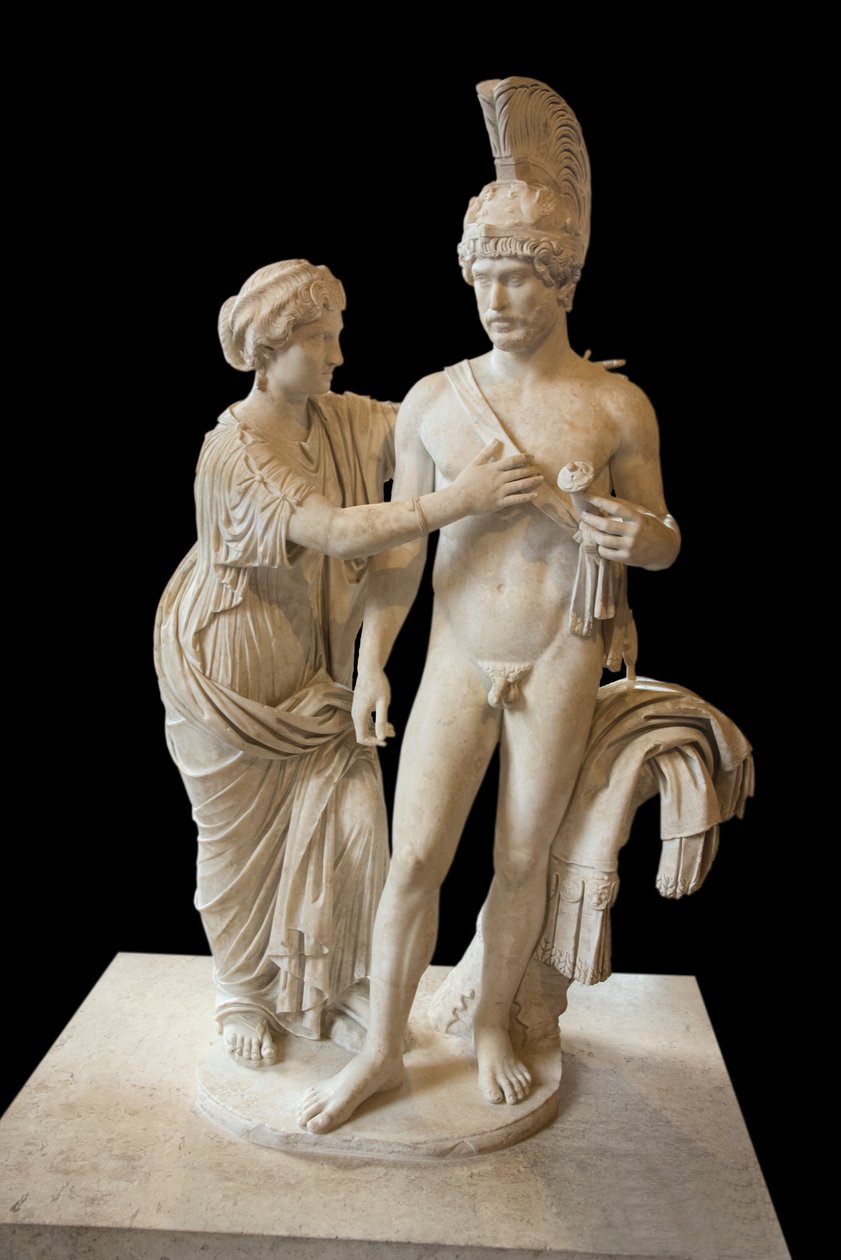 Art Rome Imperial Couple i mars og Venus (mellom 120 og 140 e.Kr.) marmorskulptur av Roman Roman