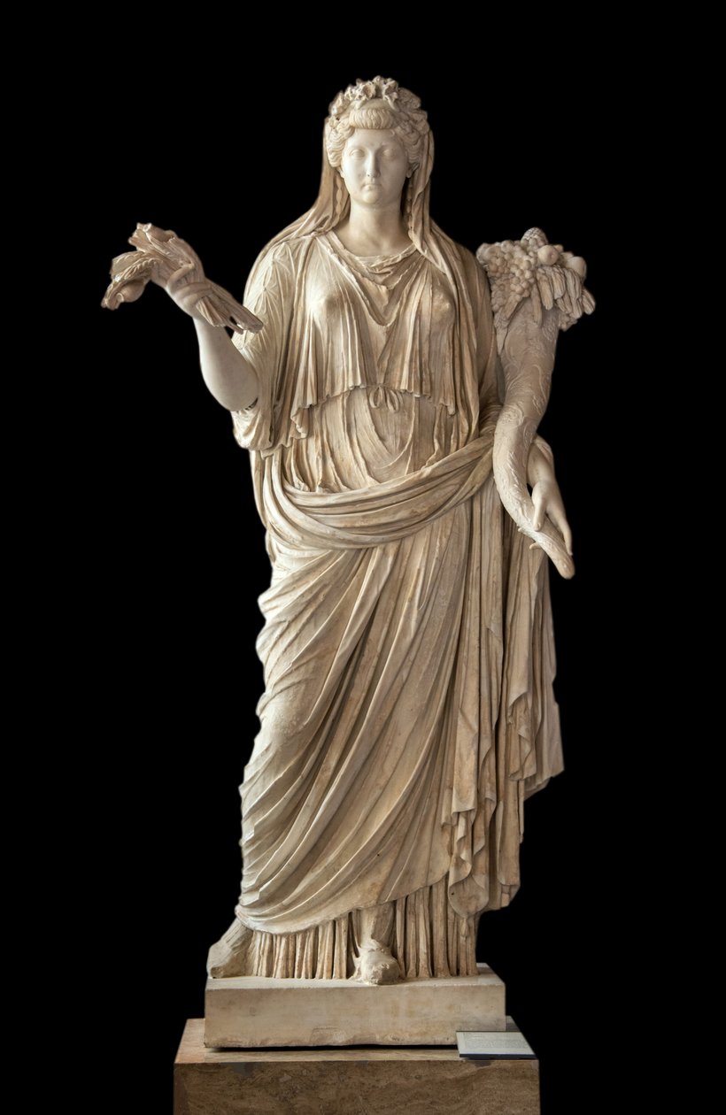 Art Roma-portrett av keiserinne Livia figurert i Ceres (58 f.Kr. - 29 e.Kr.) marmor av Roman Roman