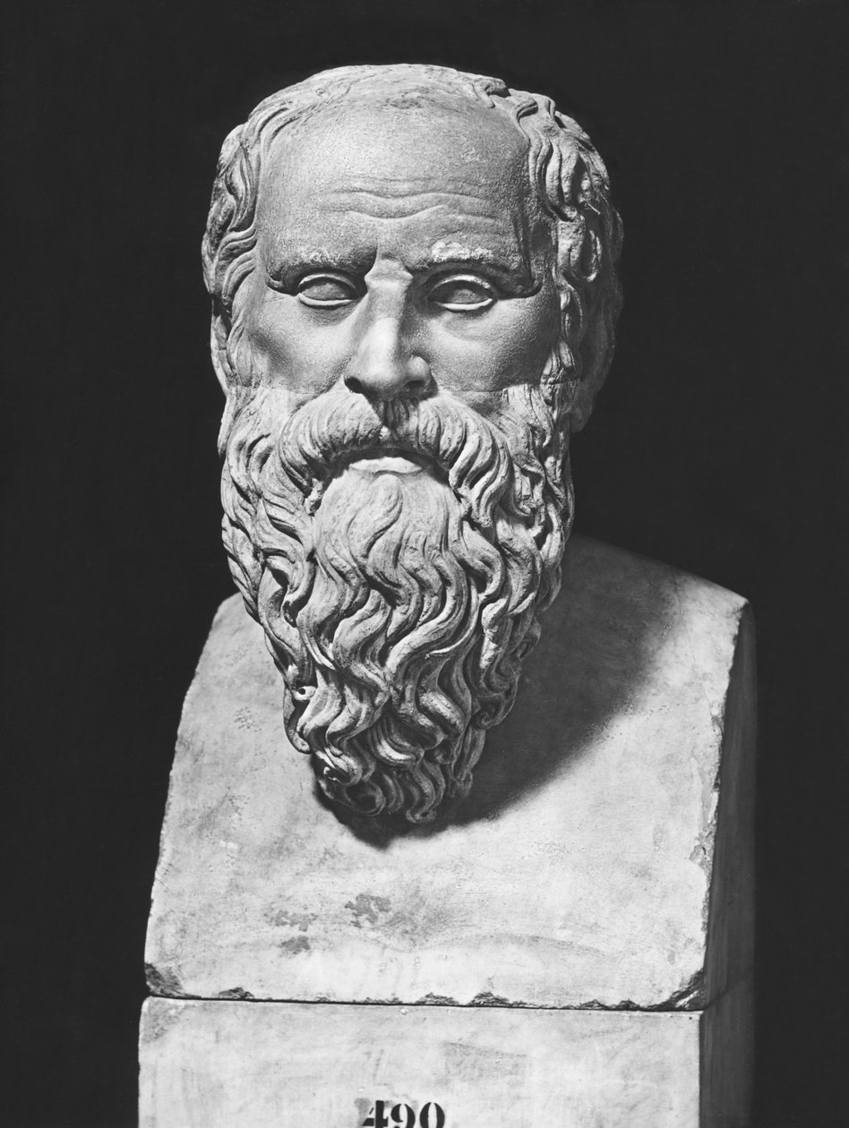 Byste av Diogenes (marmor) av Roman Roman