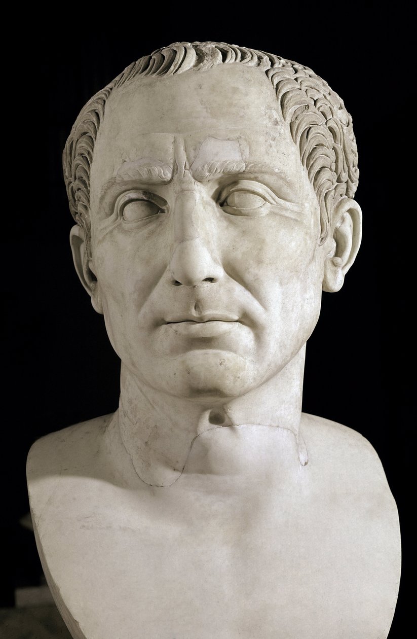 Byste av Jules Cesar (Julius Gaius CAESAR av Roman Roman