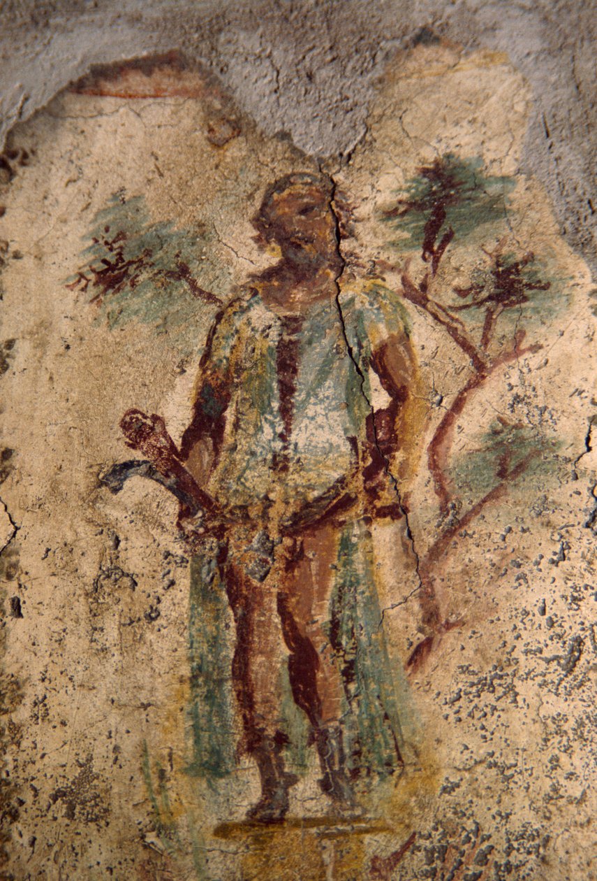 Erotisk freskomaleri fra Lupanar, Pompeii (UNESCOs verdensarvliste av Roman Roman