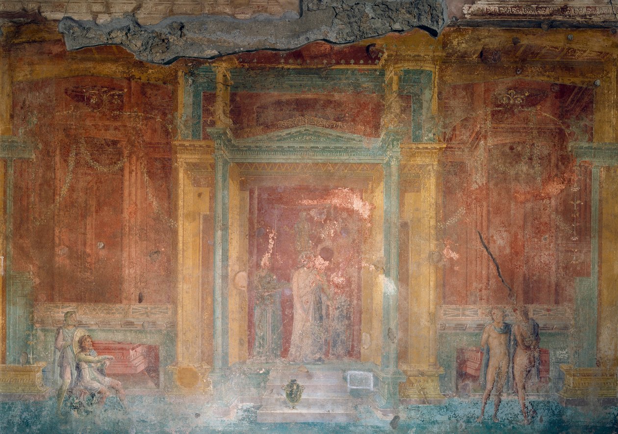 Freskomaleri som viser Iphigenia i Tyren, House of Pinarius Cerialis, Pompeii (Unescos verdensarv), Campania, Italia, romersk sivilisasjon av Roman Roman