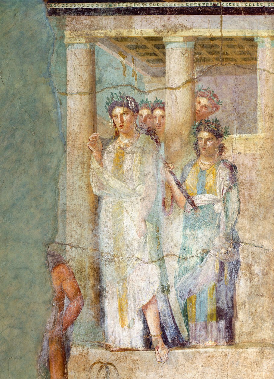 Freskomaleri som viser Iphigenia i Tauris, fra House of Pinario Ceriale i Pompeii, Campania, romersk sivilisasjon av Roman Roman