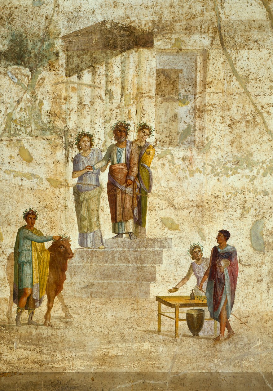 Freske som viser Jason og Pelias, fra Pompeii (UNESCOs verdensarvliste av Roman Roman