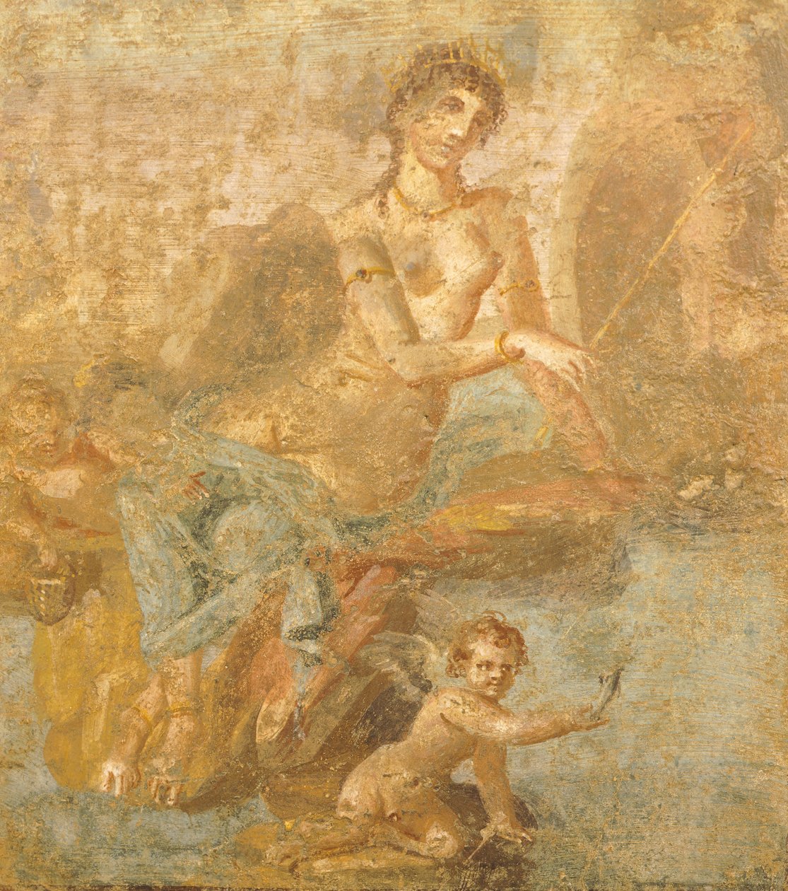 Freskomaleri som viser Orestes, Pylades og Iphigenia, fra House of Golden Cupids, Pompeii, Campania, romersk sivilisasjon av Roman Roman