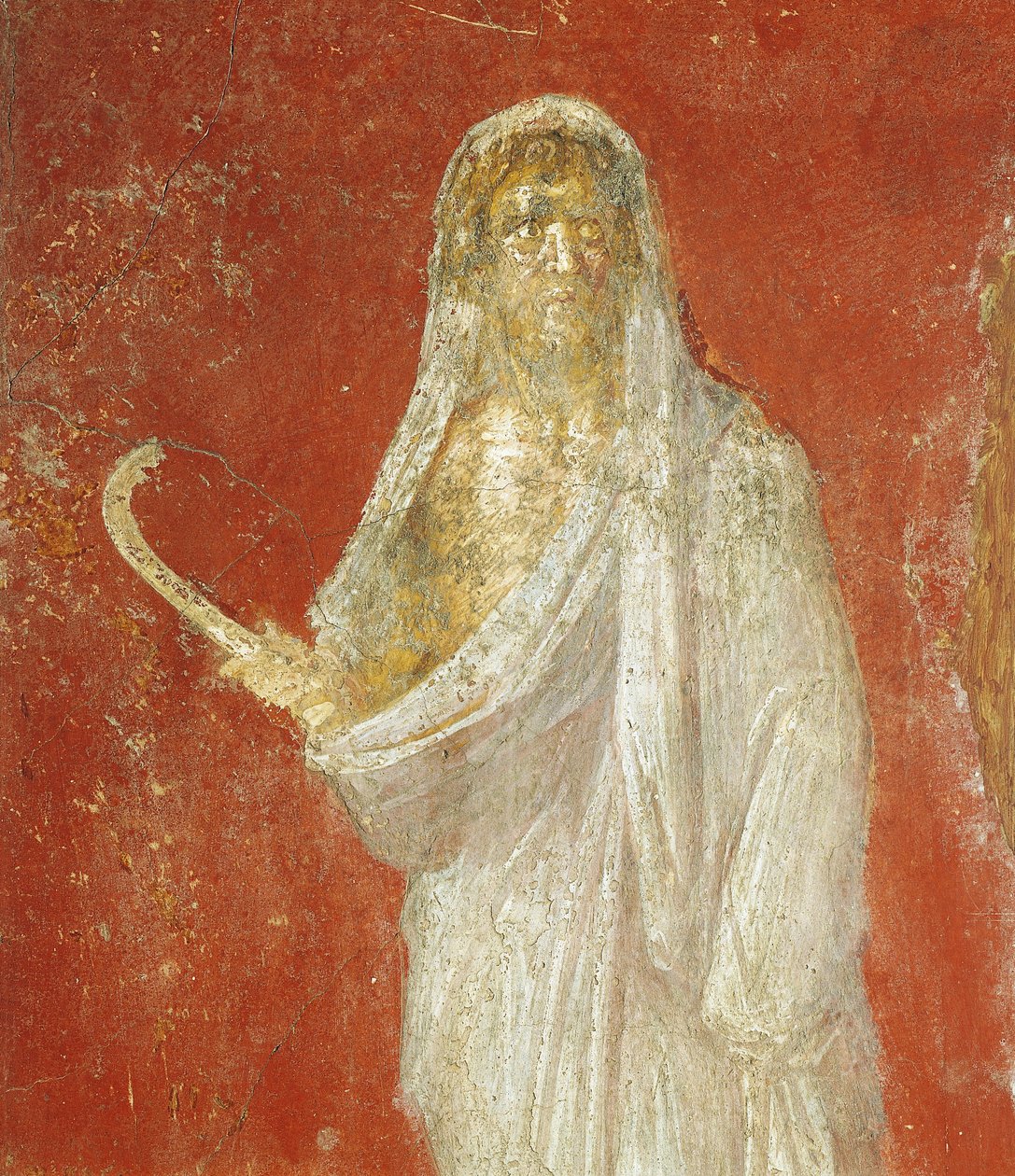 Freske som viser Saturn, fra Pompei av Roman Roman