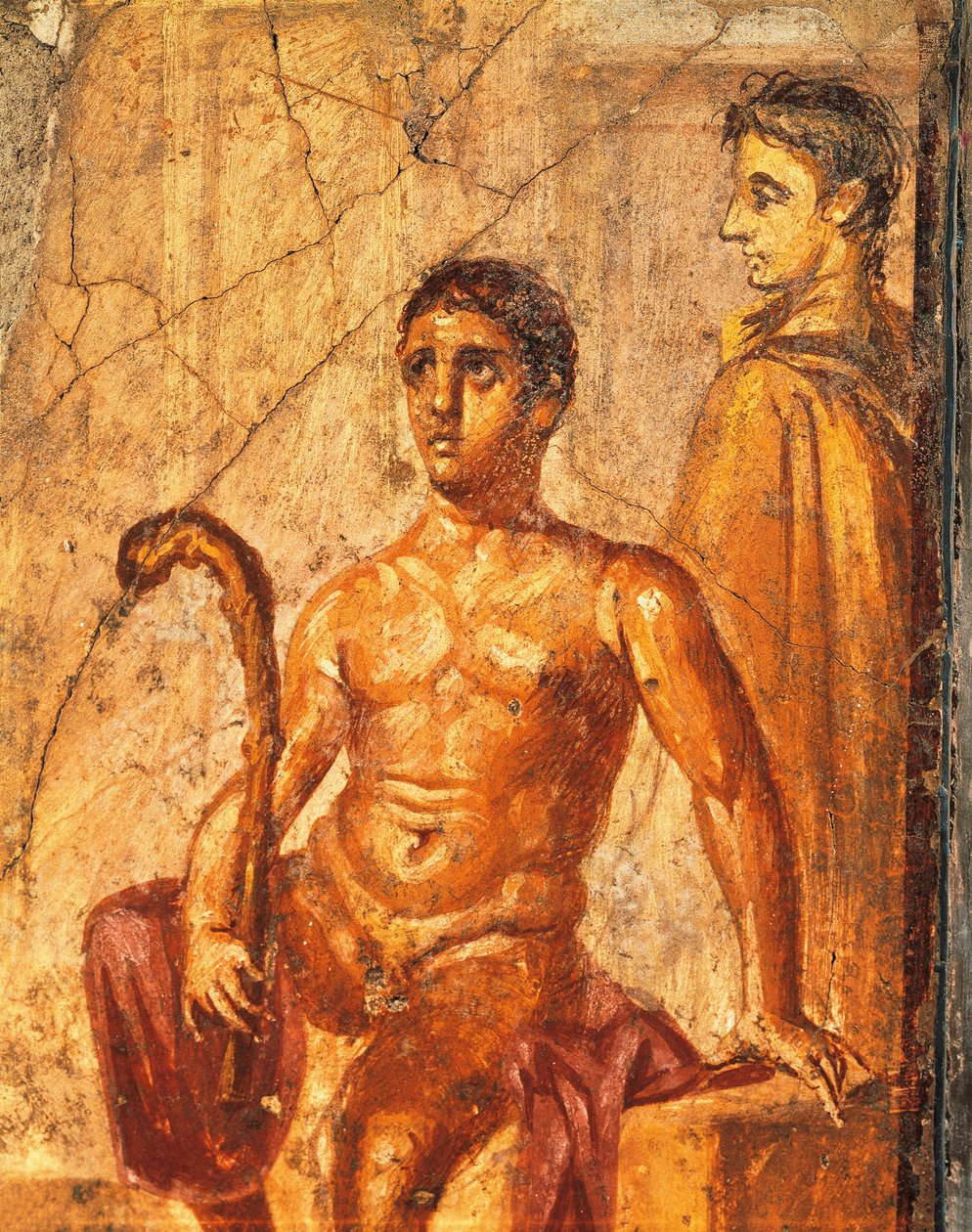 Fresko som viser Selene og Endymion, fra House of Centenary, Pompeii, Campania, Italia av Roman Roman