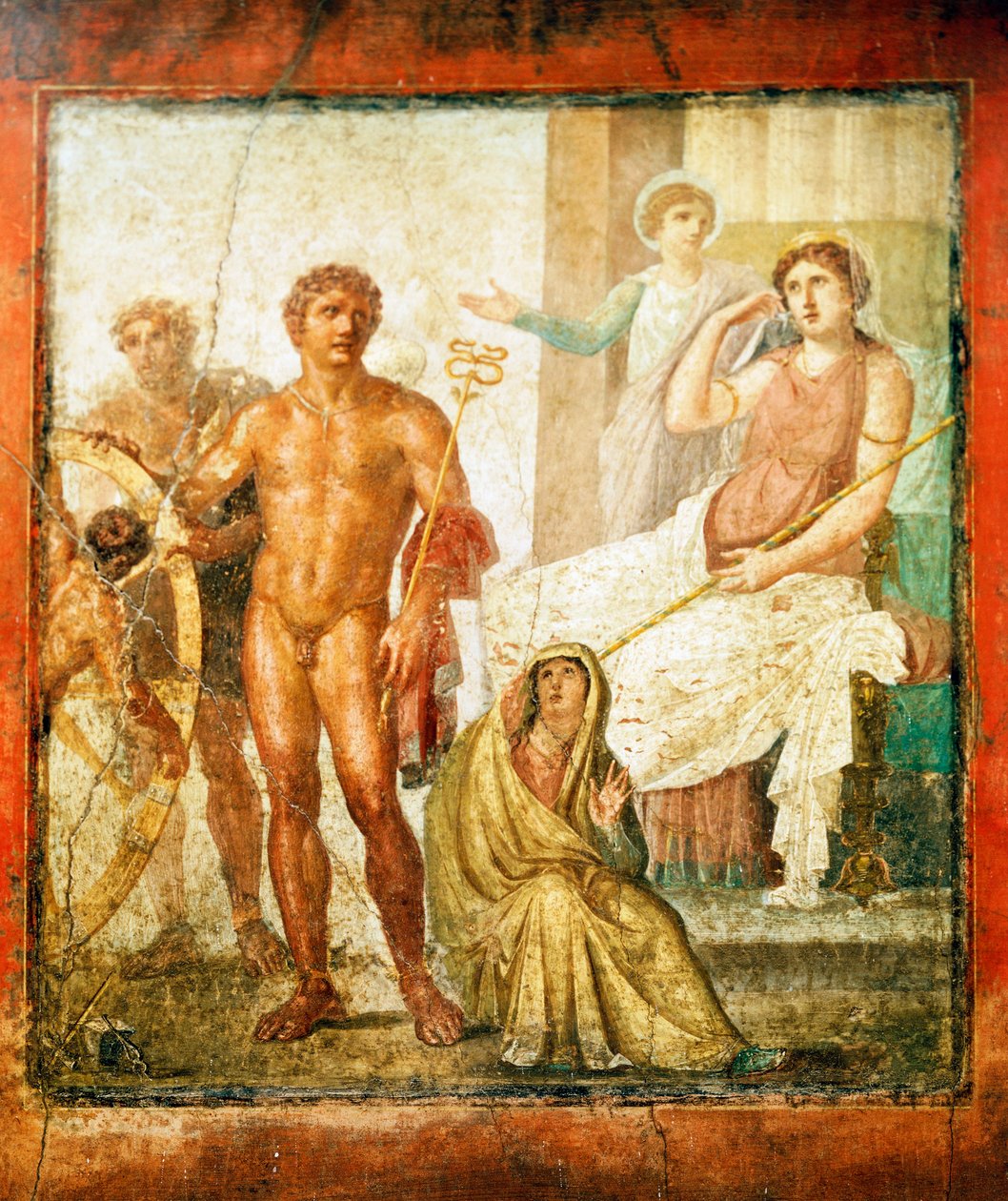 Freske som viser Tortur av Issone, fra House of Vettii, Pompeii, Campania av Roman Roman