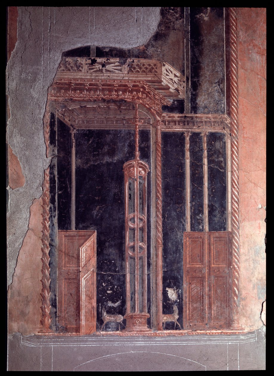 Fresker av triclinium av casa dei cervi, 5. århundre f.Kr.-1. århundre e.Kr. av Roman Roman