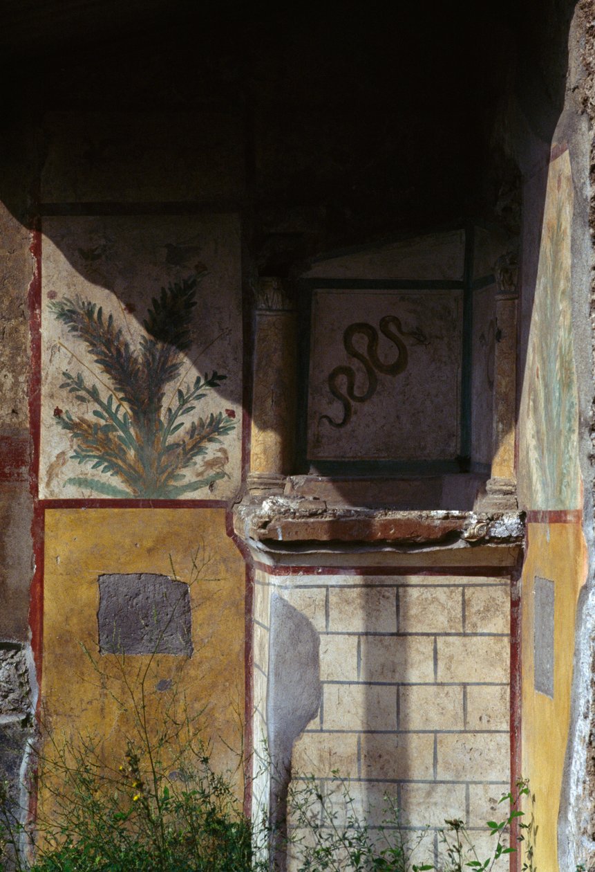 Glimt av et hus i Via di Castricio, Pompeii (UNESCOs verdensarvliste av Roman Roman