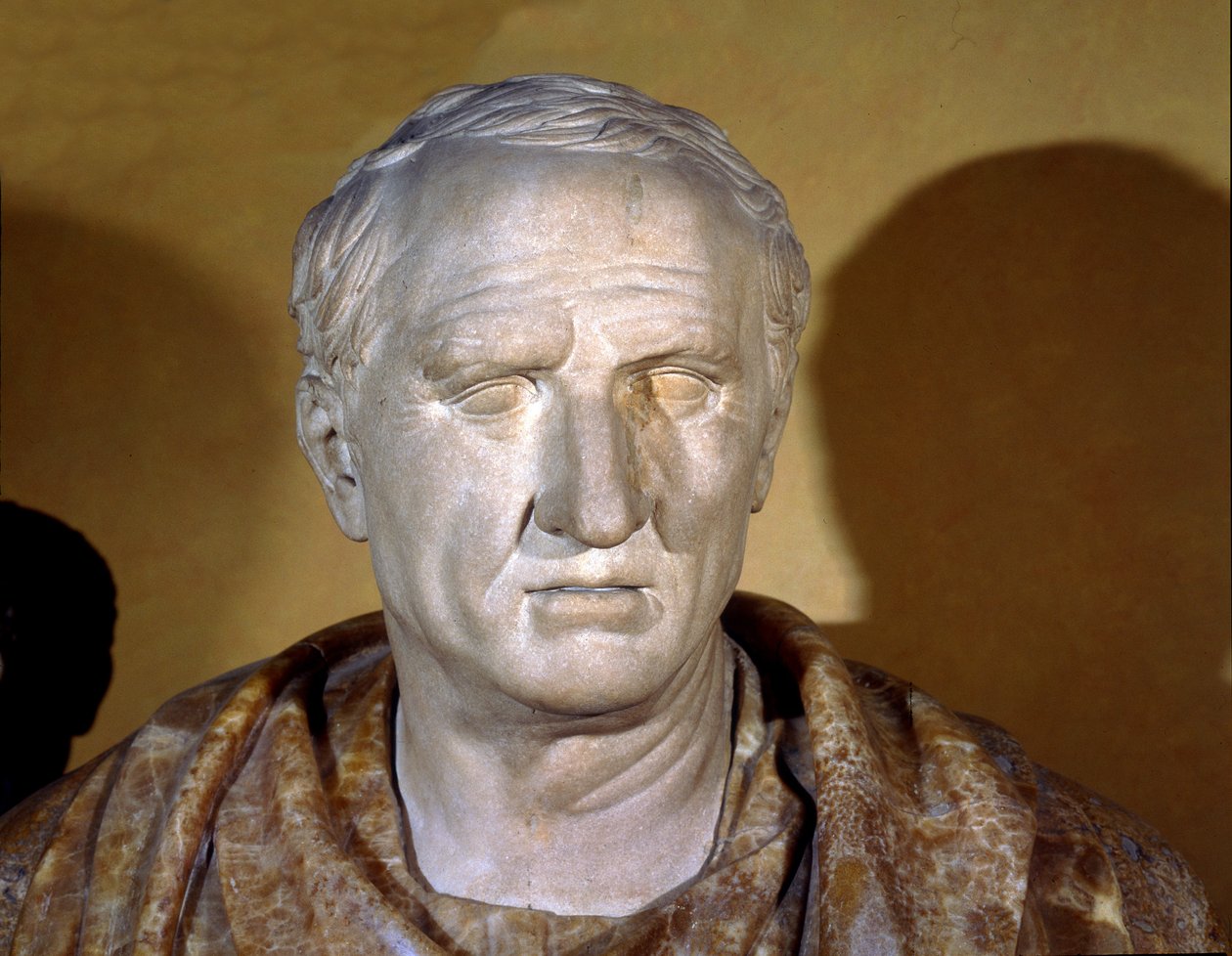 Marmorbyste av Cicero (Marcus Tullius Cicero). Romersk politiker, taler og forfatter) av Roman Roman