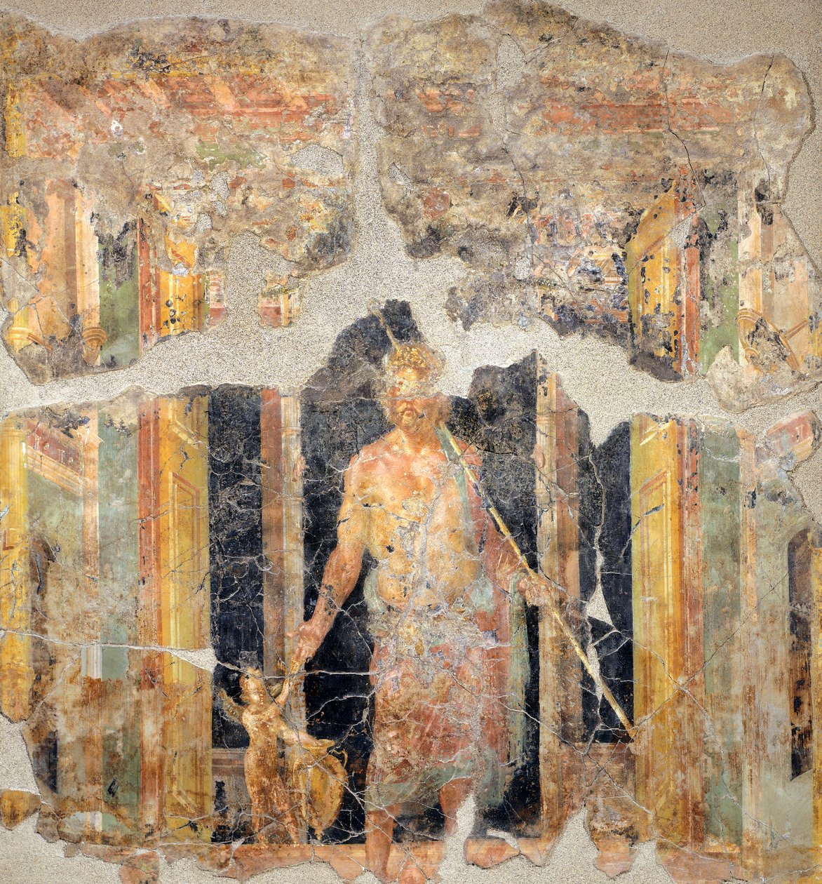 Maleri av den fjerde pompeianske stilen som viser Jupiter av Roman Roman