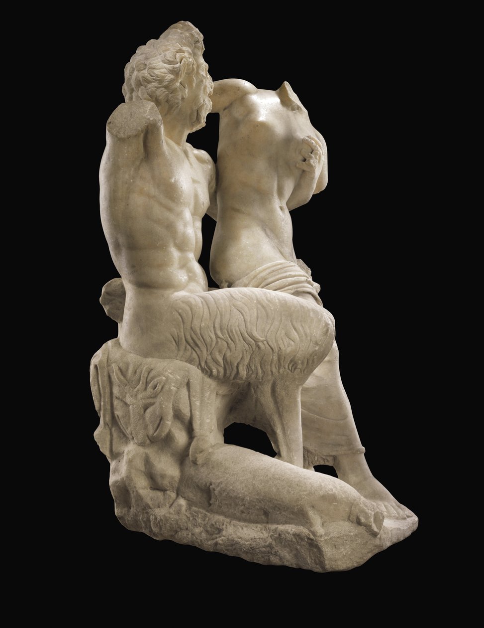 Pan og Hermafroditt, ca. 1. århundre e.Kr. (marmor) av Roman Roman