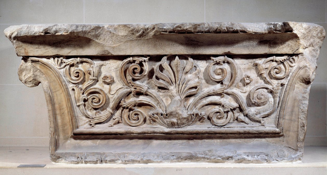 Pilaster hovedstad. Romerrikets arkitektur. Paris, Louvre-museet av Roman Roman