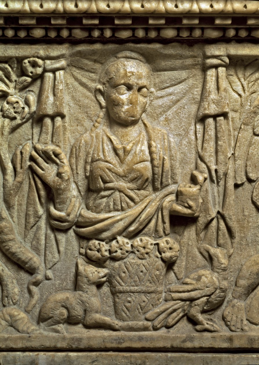 Representasjon av en blomsterhandler (relieff) av Roman Roman