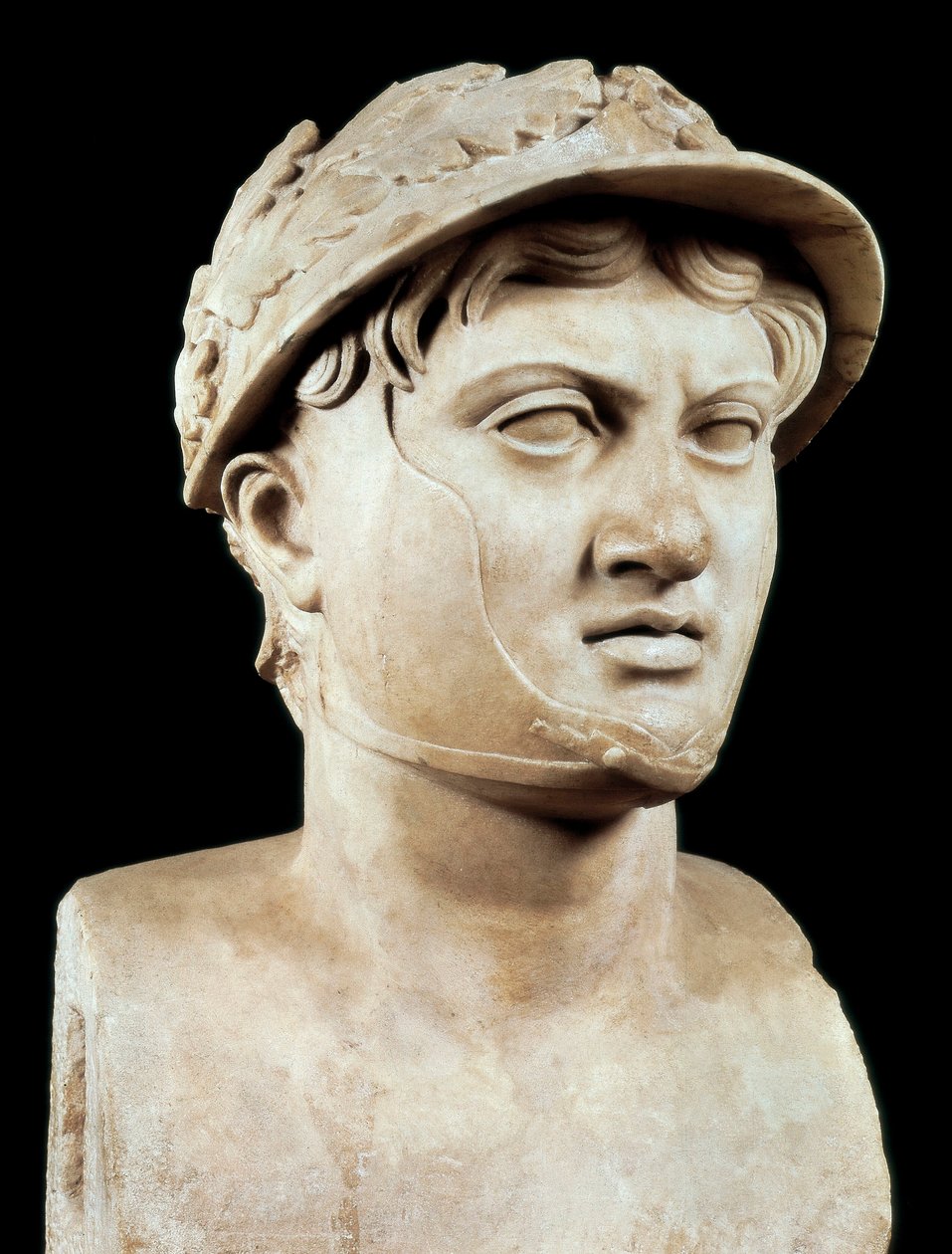 Romersk kunst: byste av Pyrrhus 1. (319–272 f.Kr.) (marmor) av Roman Roman