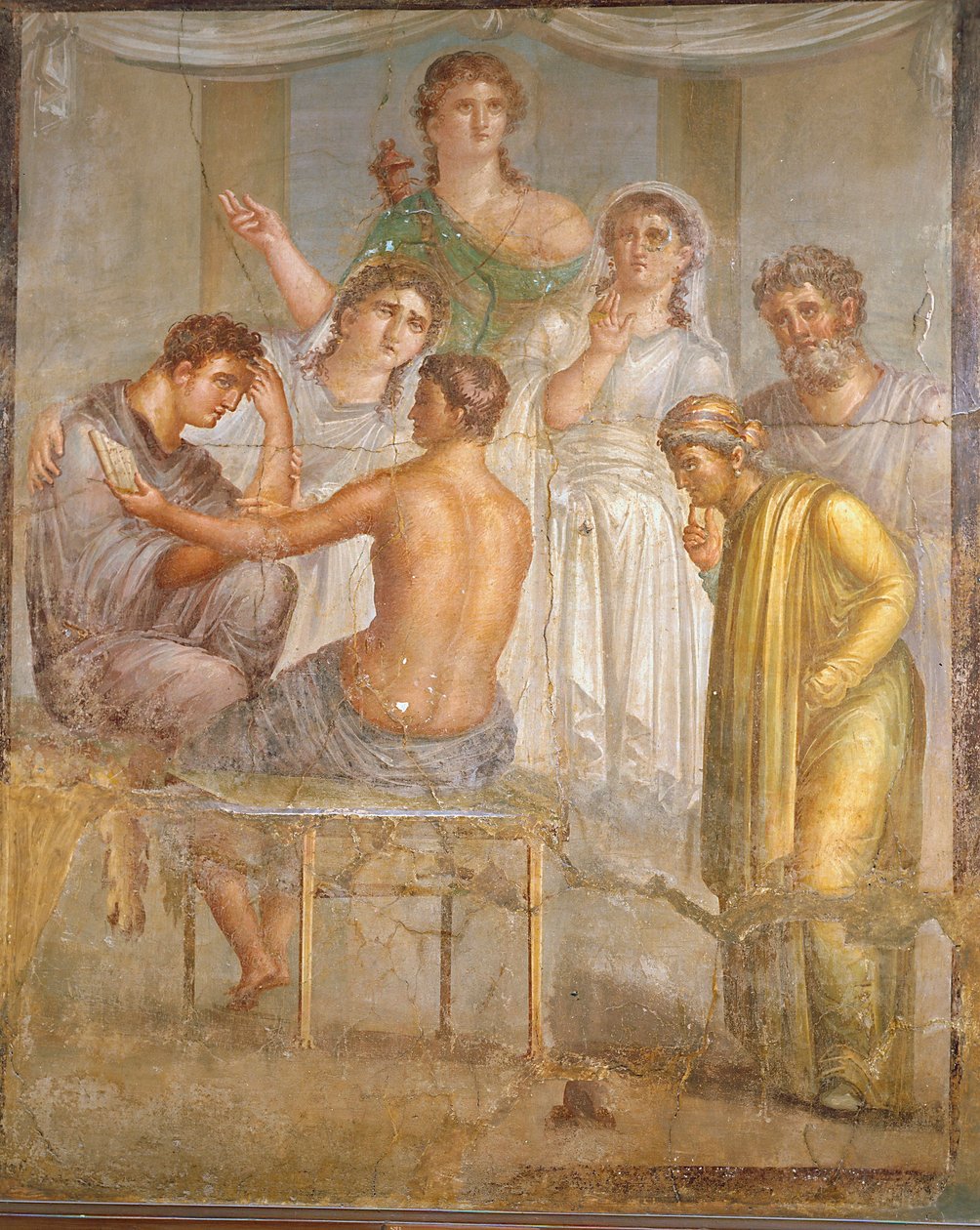 romersk sivilisasjon. Admetus og Alcestis, freskomaleri fra basilikaen Ercolano av Roman Roman
