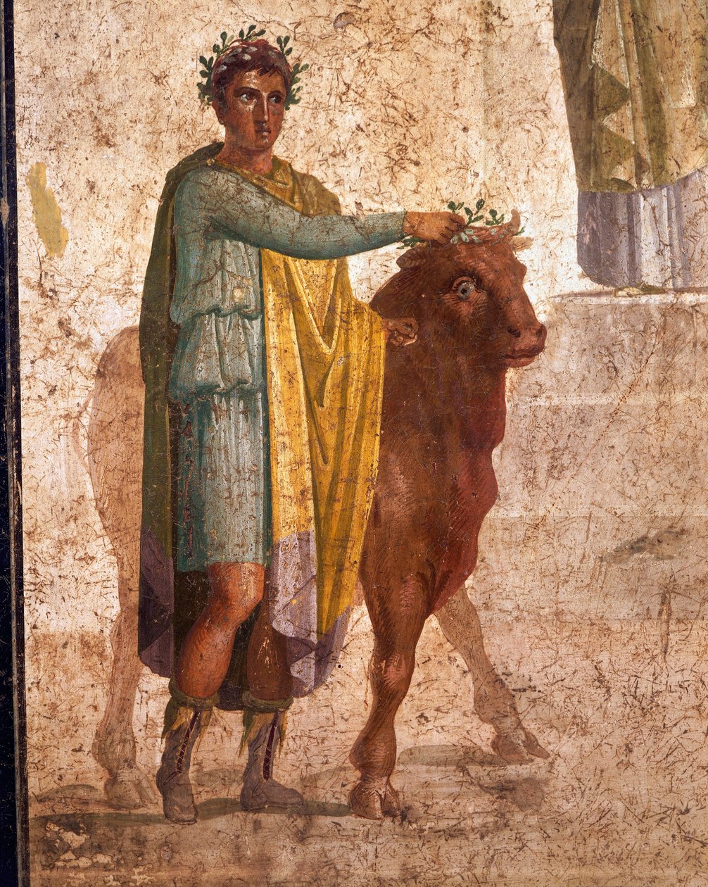 Romersk sivilisasjon, fresco som skildrer Jason og Pelias. Fra Pompeii av Roman Roman