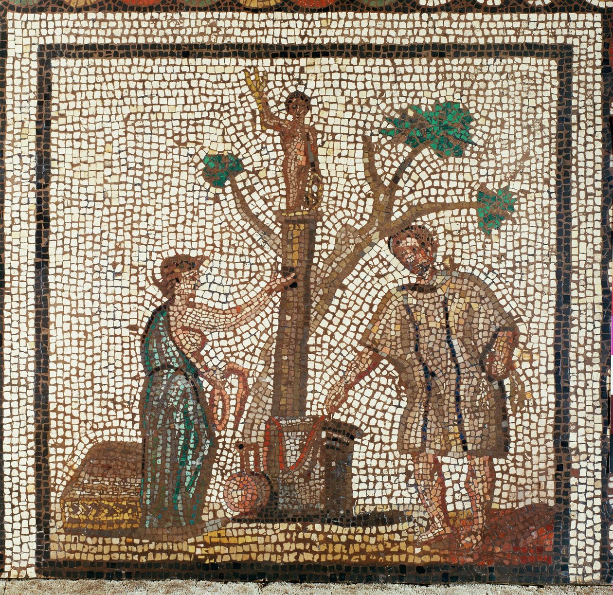 Offer til Ceres eller Apollo (mosaikk) av Roman Roman