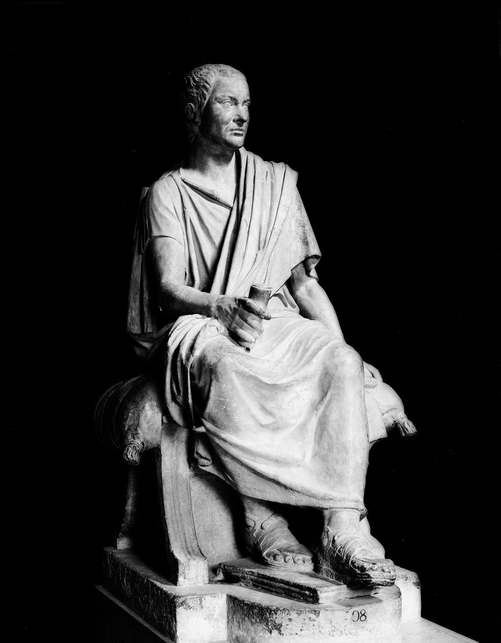 Statue av Marcus Claudius Marcellus (ca. 268-208 f.Kr.) (marmor) av Roman Roman