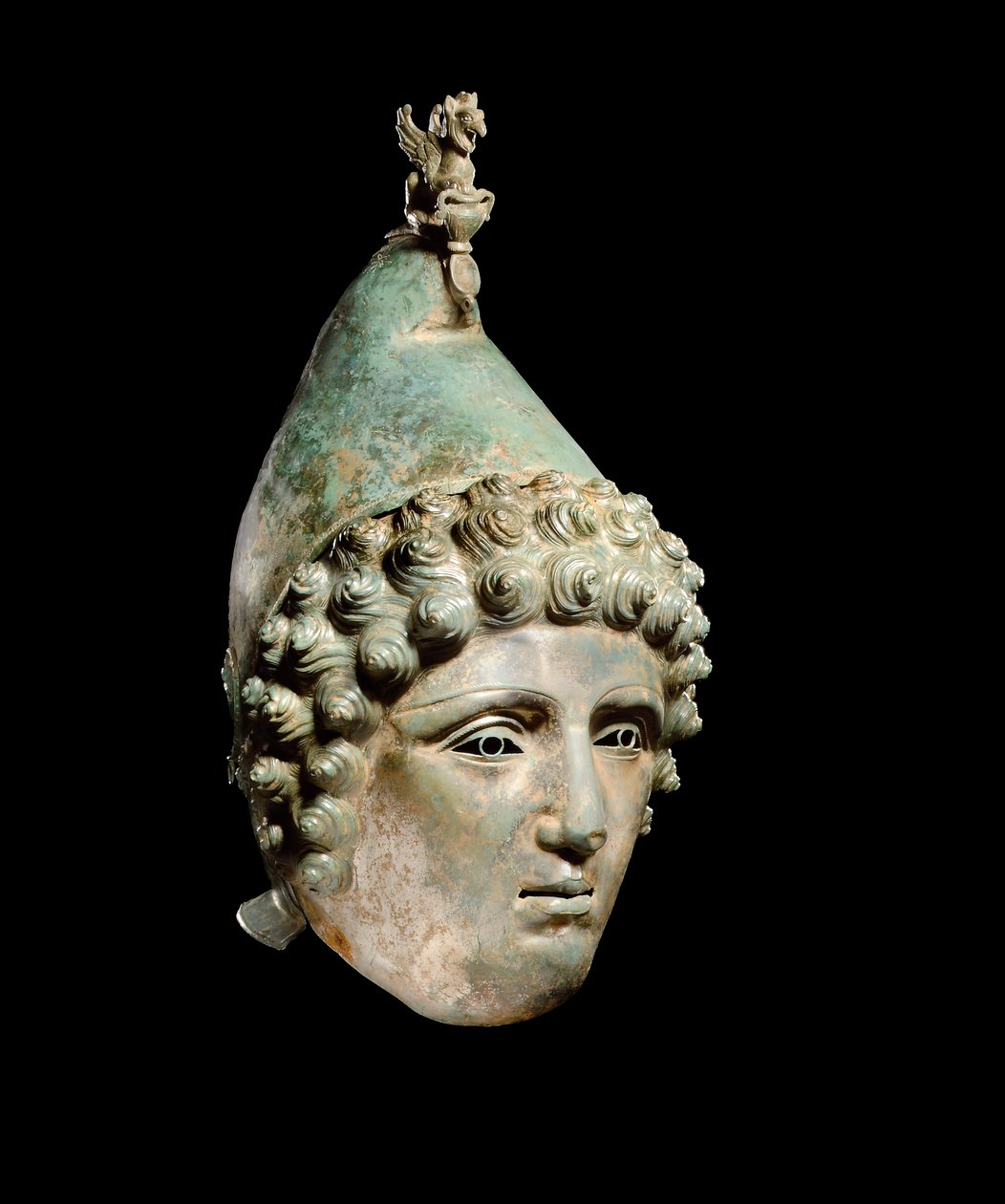 Crosby Garrett-hjelmen, sent på 1.-2. århundre e.Kr. (bronse) (se også 871728-34, 482018, 396159 og 413093) av Roman Roman
