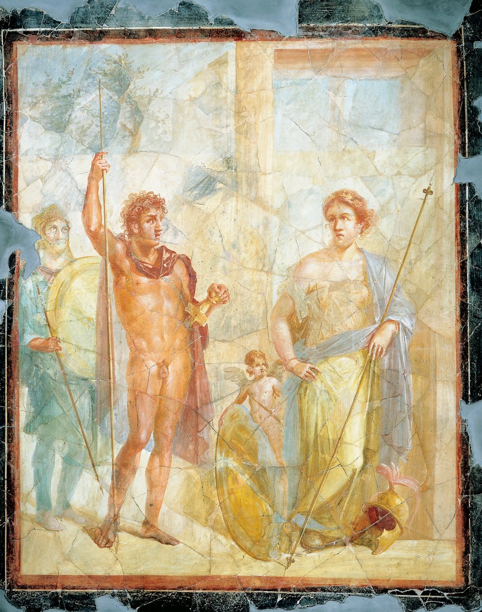 Ekteskapet til Alexander (Ares) og Stateira (Aphrodite), freskomaleri i Regio 6 Insula Occidentalis 39, Pompeii (UNESCOs verdensarvliste av Roman Roman