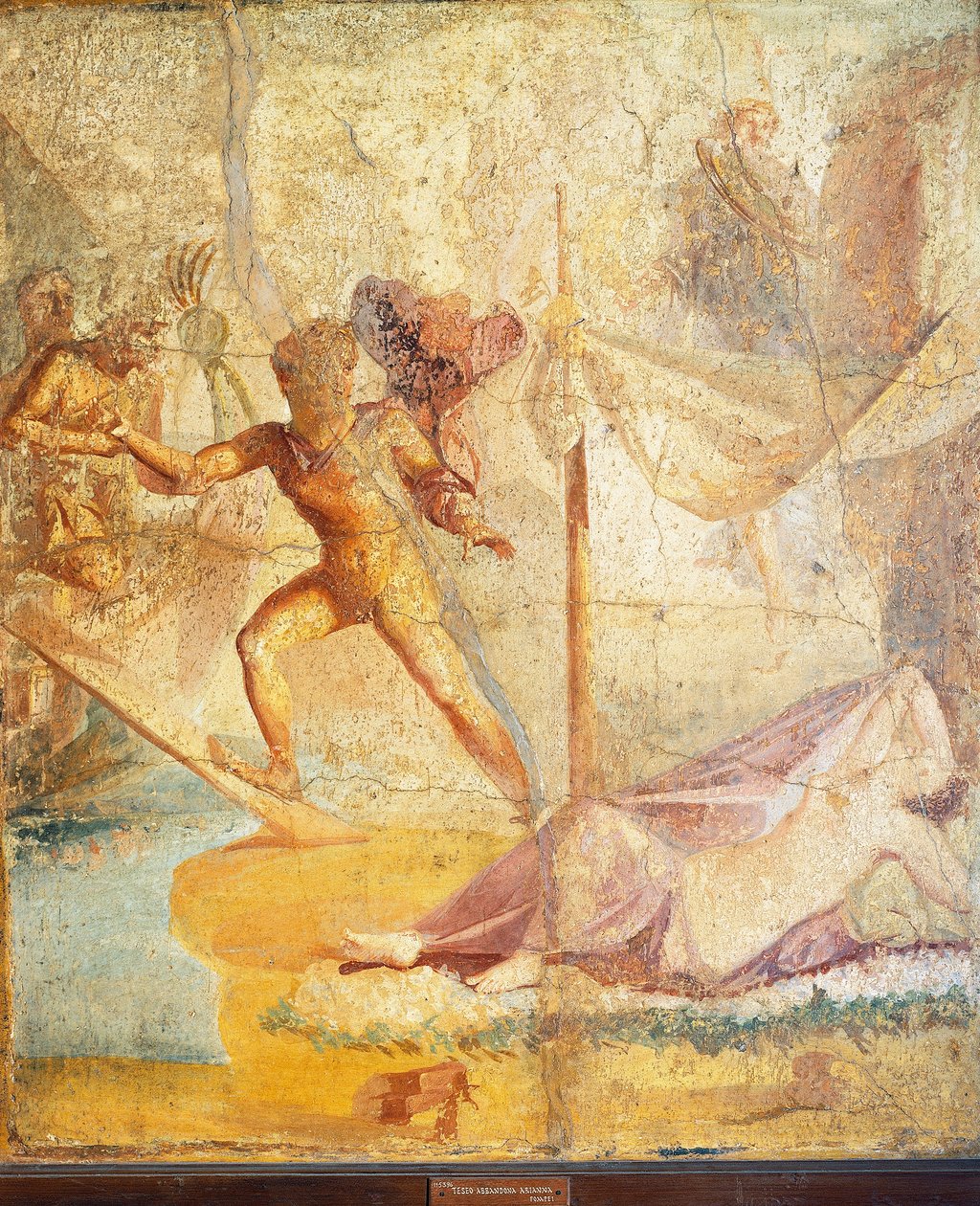 Theseus forlater Ariadne, freske fra Pompei av Roman Roman