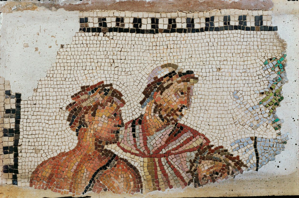 Ulysses og sønnen Telemachos (mosaikk) av Roman Roman