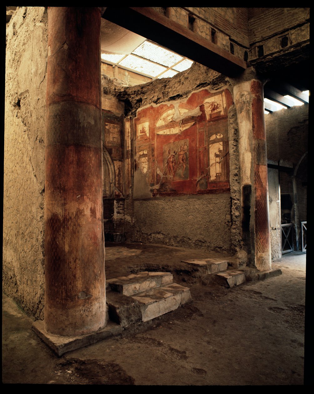 Utsikt over College of the Augustales, 5. århundre f.Kr.-1. århundre e.Kr av Roman Roman