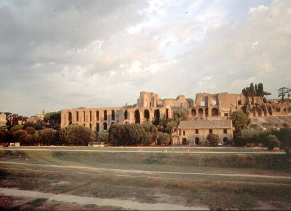 Utsikt over Palatinen fra Circus Maximus (bilde) (se også 99013) av Roman Roman