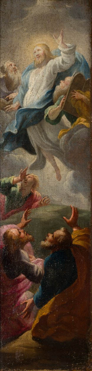 Kristus viser seg for sine disipler, ca. 1650-1750 (olje på lerret) av Roman School