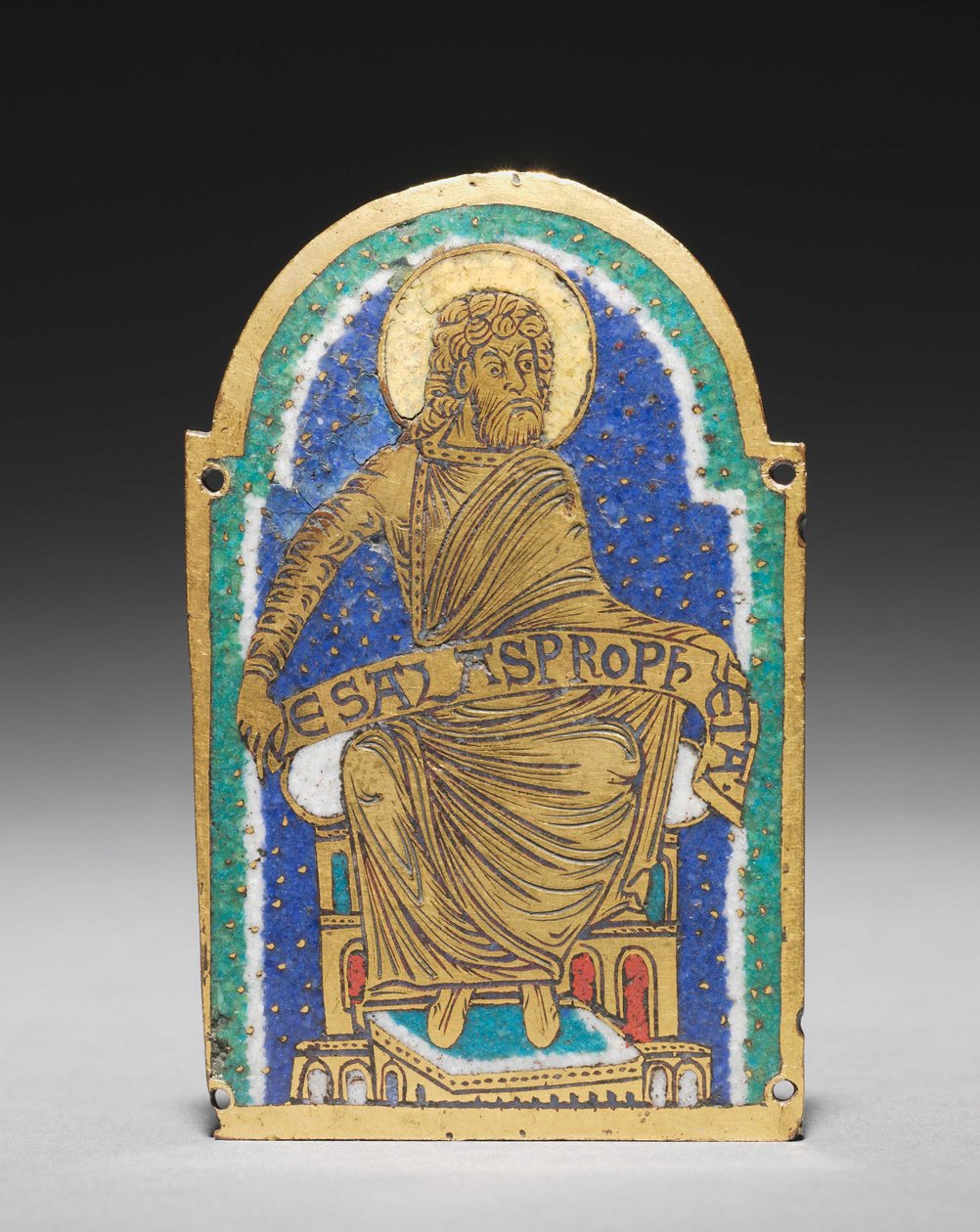 Plakett: Sittende profet fra et relikvieskrin: Esais av Romanesque