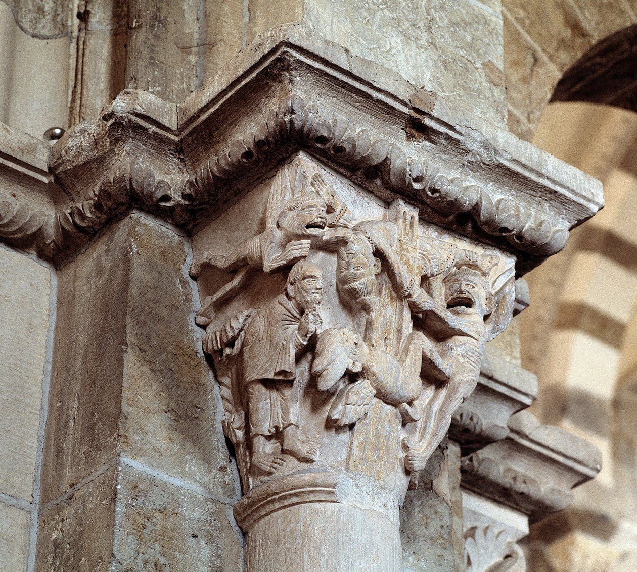 Visjonen til den hellige Antonius av Padua (utskåret hovedstad) av Romanesque