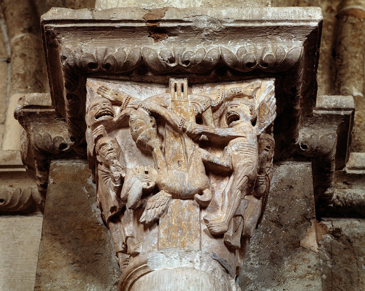 Visjonen til den hellige Antonius av Padua (utskåret hovedstad) av Romanesque