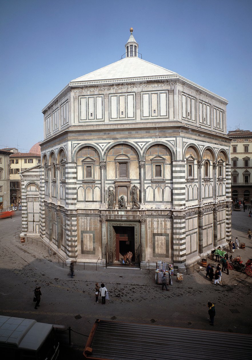 Utsikt over døperen St John the Baptist (Florence Baptistery) av Romanesque