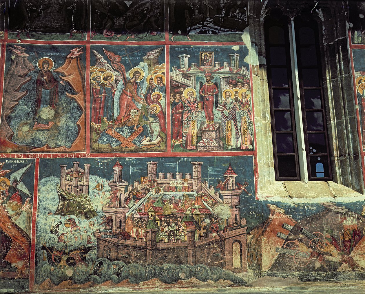 Beleiring av Konstantinopel av Sultan Mehmet II (1432–81) i 1453 (se også 67361) av Romanian School